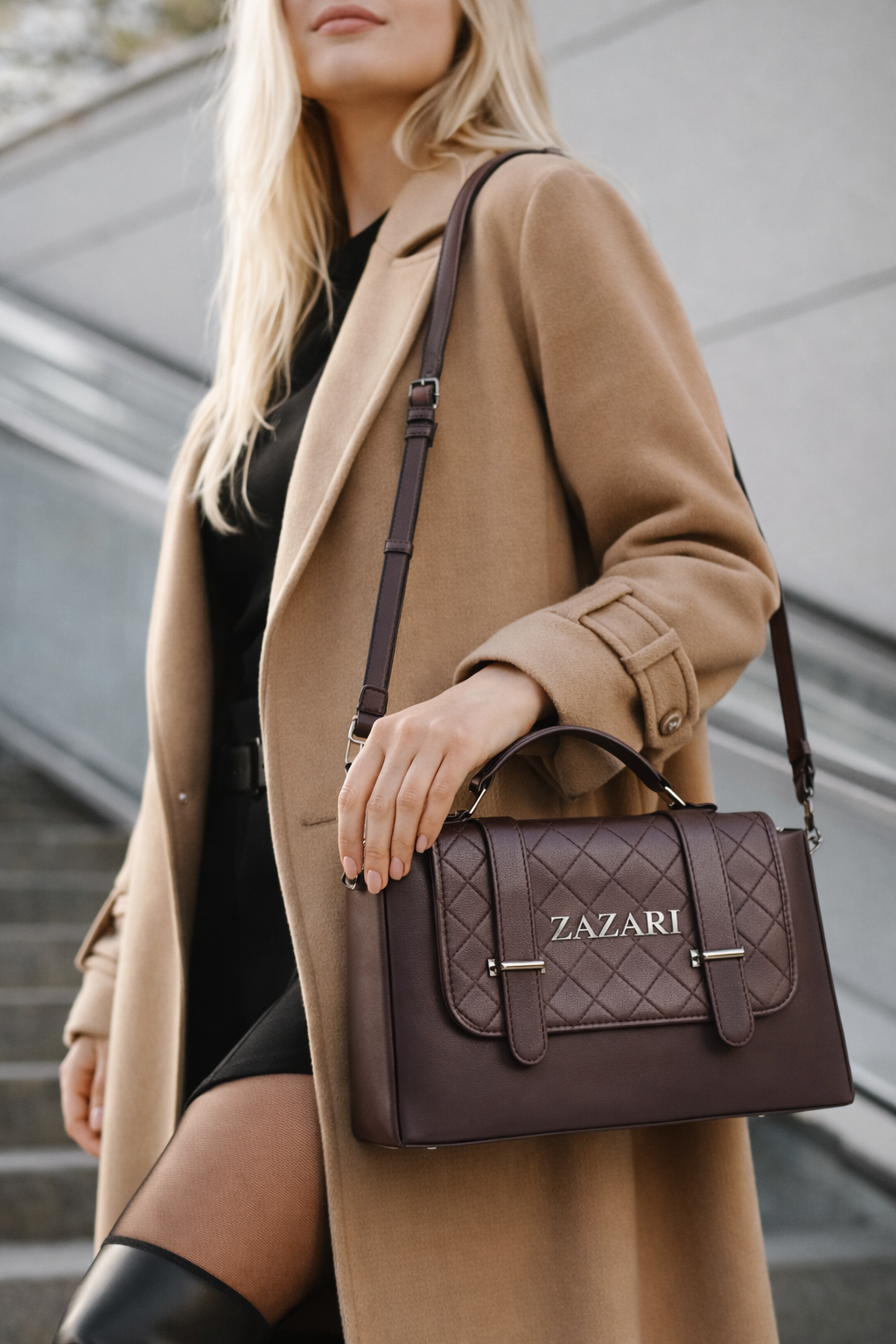 ZAZARI Aurelia Quilted Satchel